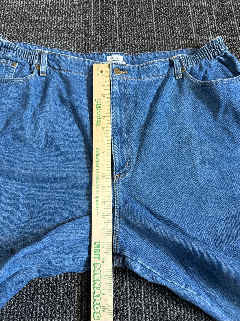 LL Bean Workwear Jeans Women 26W Regular Blue Denim Flannel Lined Outdoors - Picture 2 of 4